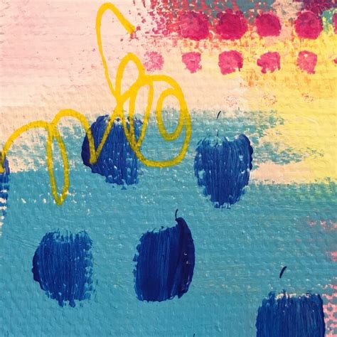 Bright Cheerful Artwork Abstract Acrylic Painting On Canvas Etsy