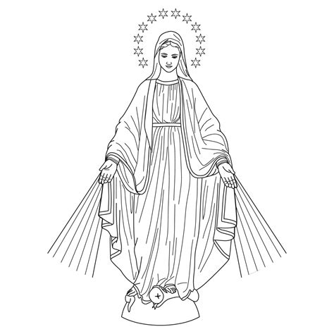Nossa Senhora Das Graças Png Desenho