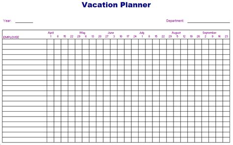 Employee Vacation Planner Excel Template 2017 Microsoft Excel