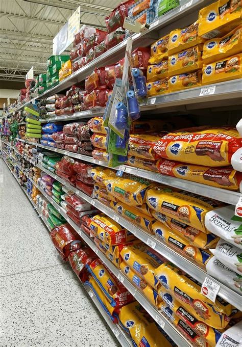 Dog Food Aisle In A Grocery Store Editorial Photo Image Of Variety