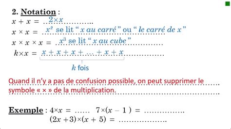 Calcul Littéral Définition Dune Expression Littérale Et Notation