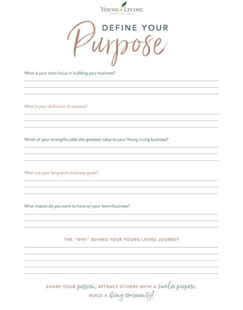 Find Your Purpose Worksheets
