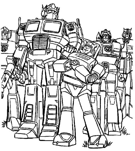 Transmissionpress Transformers Team Coloring Pages