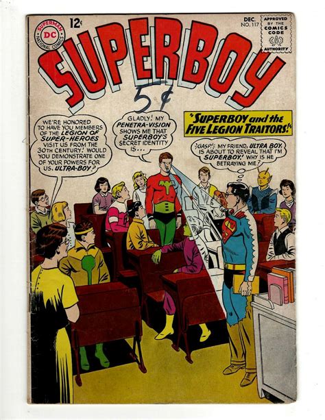 Superboy 117 Fn Dc Silver Age Comic Book Superman Batman Green