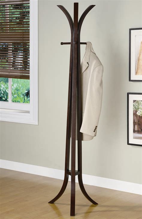 Contemporary Cappuccino Coat Rack 900816 By Coaster Furniture At Bruce