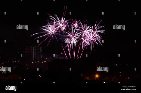Fireworks In Glasgow On Guy Fawkes Scotland Stock Photo Alamy