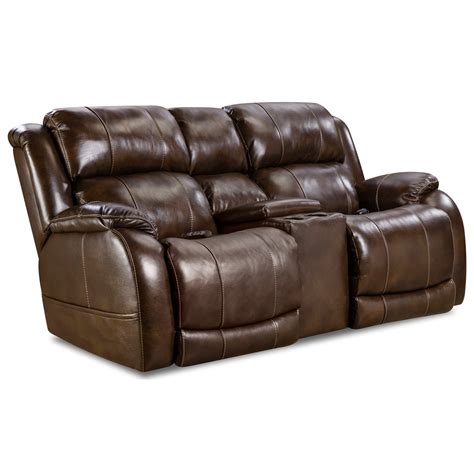 Homestretch 170 Collection Power Reclining Loveseat With Center Console