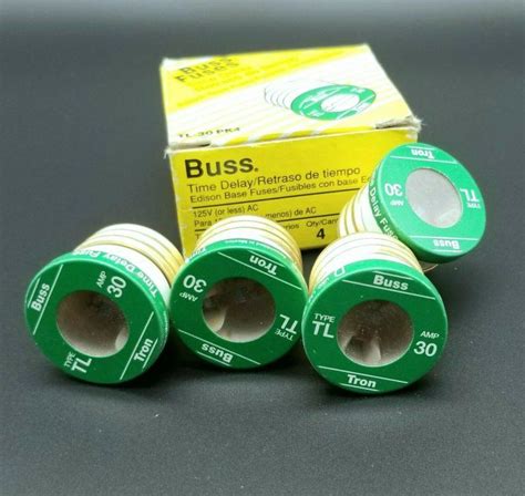 For Sale New Tl 30 Buss 30 Amp Fuse Pack Time Delay Edison Base Box
