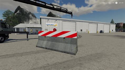 DYNAMIC CONCRETE ROAD BARRIER RED V1 0 FS19 Mod FS19 Net