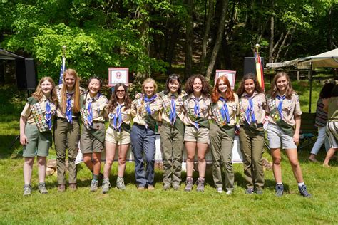 Ridgefields All Female Scout Troop Honors Its First Eagles