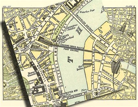 Map Of London In The 19th Century Printable Digital Download Etsy