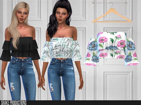 The Sims Resource 469 Blouse By Shakeproductions • Sims 4 Downloads