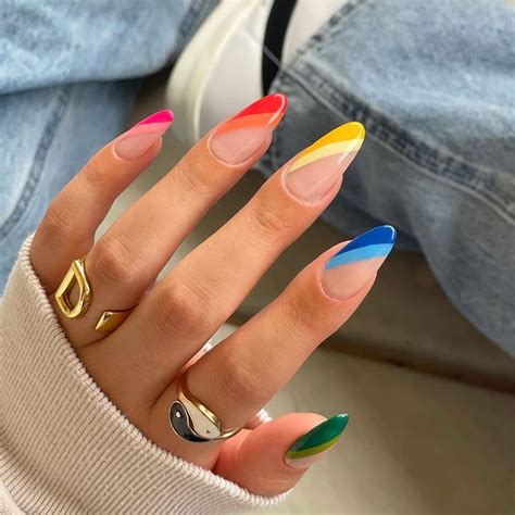 Rainbow Colorful Acrylic Nails Ubicaciondepersonascdmxgobmx