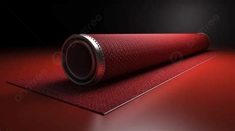 A Rolling Red Carpet Brought To Life In 3d Rendering Background Vip