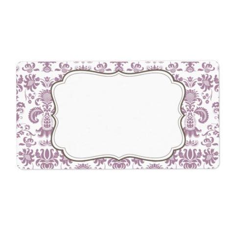 Elegant Damask Label Zazzle Damask Labels Lilac Wedding