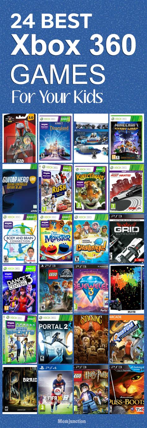 Alphabet, memory, logic, puzzle, paint. 24 Best Xbox 360 Games For Kids Aged 3 to 12+