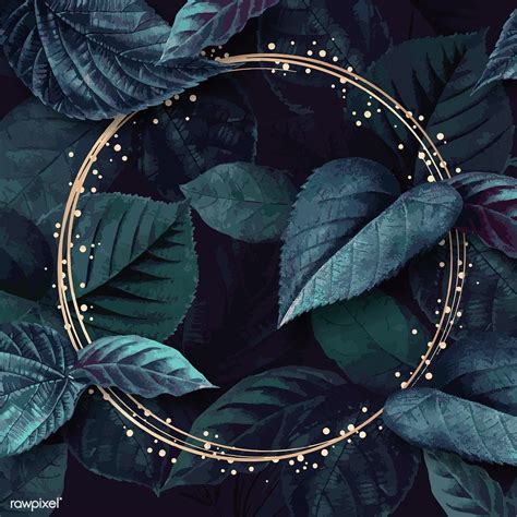 Round Frame On A Leafy Background Vector Premium Image By Rawpixel