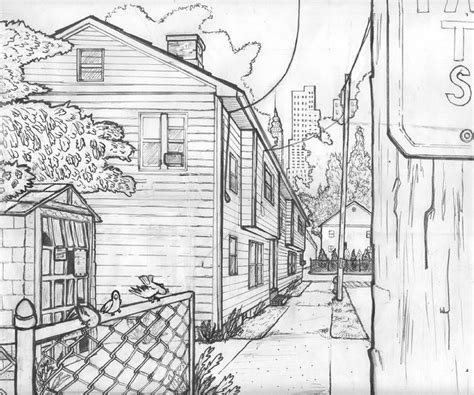 1 Point Perspective Drawing Perspective Drawing Architecture