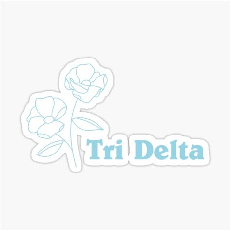 Tri Delta Flower Design Sticker By Dunne15 Redbubble