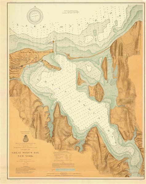Lake Ontario Great Sodus Bay Map 1902 Hullspeed Designs