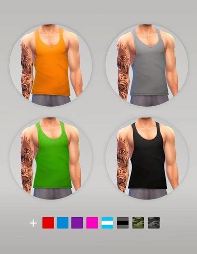 My Sims 4 Blog Muscle Tanks For Males By Lumialover Sims 62f