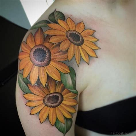 Best sunflower tattoo design for female upper back. 71 Stunning Sunflower Tattoos On Shoulder