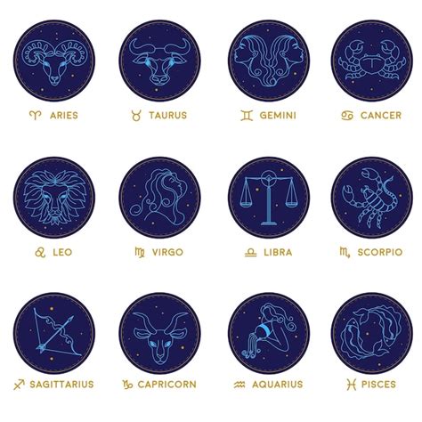Premium Vector Zodiac Signs Horoscope And Astrological Symbols