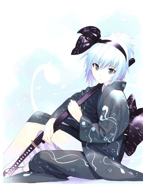 Short implies that the character is practical, independent, and strong. video, Games, Touhou, Dress, Katana, Weapons, Kimono ...