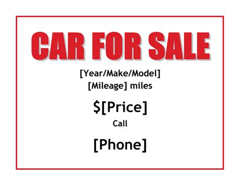 Car For Sale Template