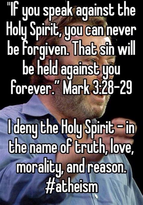 If You Speak Against The Holy Spirit You Can Never Be Forgiven That