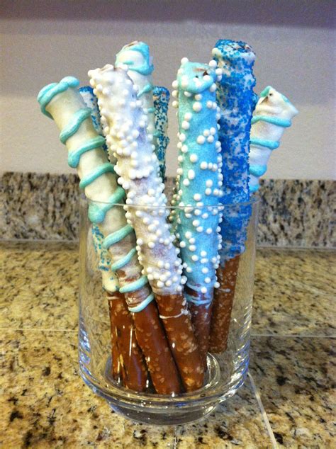 White Chocolate Dipped Pretzel Rods I Made These To Bring To The