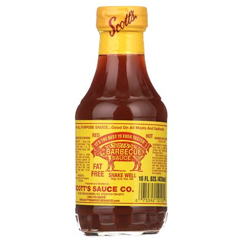Scotts Red Hot Barbecue Sauce 16 Fl Oz