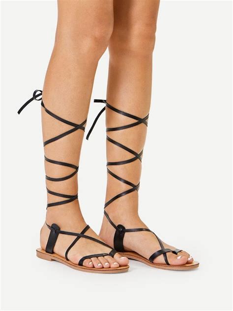 Lace Up Knee High Gladiator Sandals Lace Up Gladiator Sandals Knee