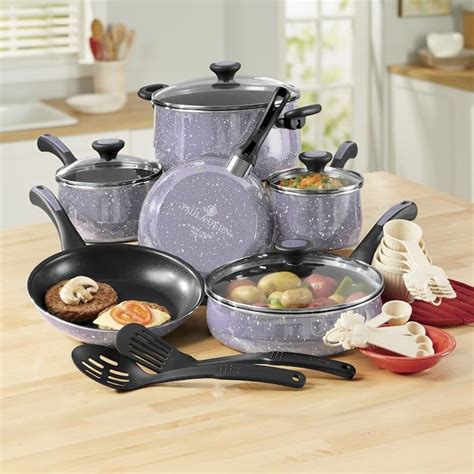 One consumer reported a minor burn injury to an arm. Paula Deen 21-Piece Riverbend Speckled Cookware Set ...