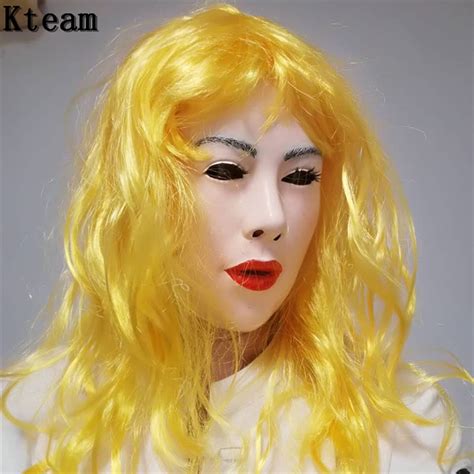 2018 New Realistic Female Mask For Halloween Human Female Masquerade Latex Party Mask Sexy Girl