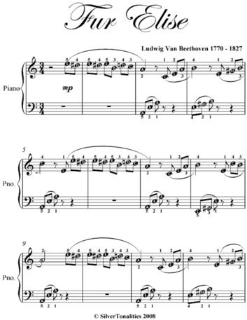 Download this piano sheet music for free. Fur Elise Piano Sheet Music For Beginners Letters | amulette
