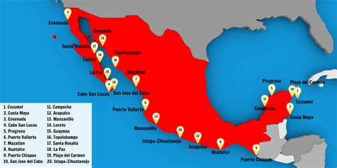 Cruise Ports In Mexico With Map