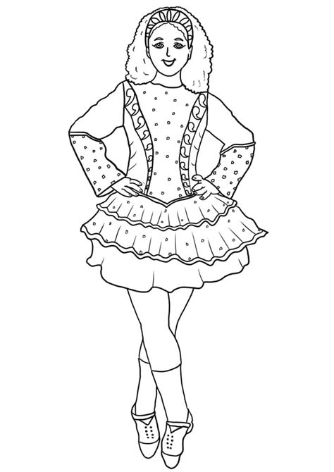 Irish Dance Coloring Page - Free Printable Coloring Pages for Kids