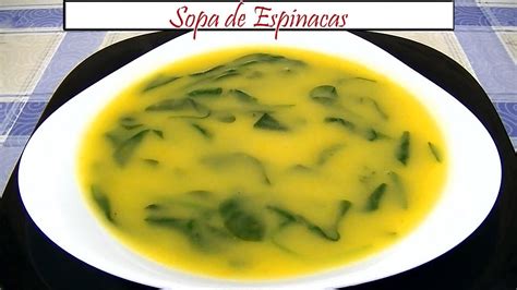 Sopa De Espinacas Receta De Cocina En Familia Youtube