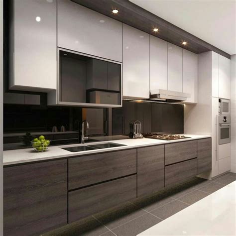 Contoh gambar desain Kitchen set lurus