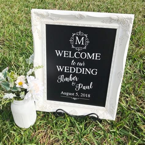 How To Use Vinyl Wedding Signs Wedding Venue Map Chic Sign Designs