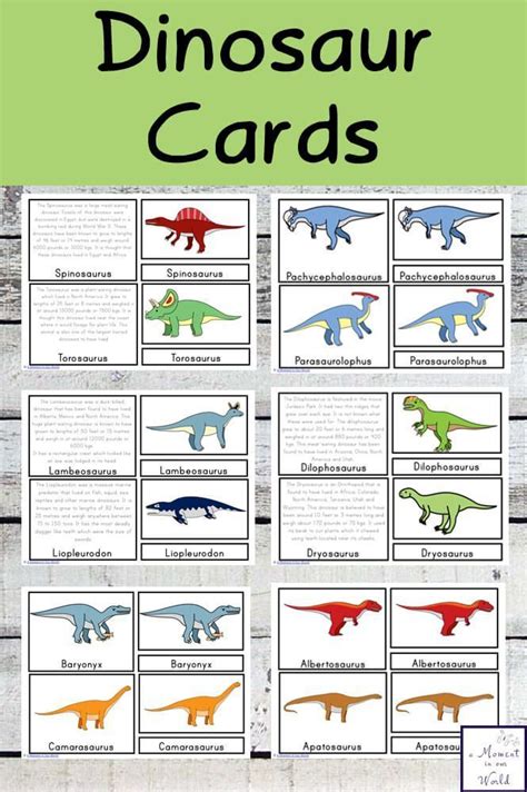 Printable Dinosaur Fact Sheets
