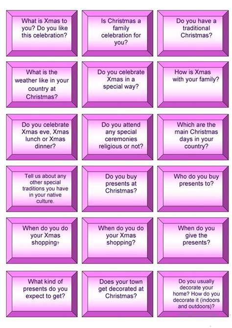 Christmas Question Cards Question Cards Christmas Questions This Or