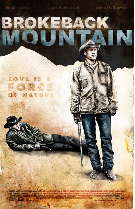 High resolution official theatrical movie poster (#1 of 3) for brokeback mountain (2005). BrokeBack Mountain by cherii | Brokeback mountain ...