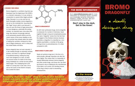 Bromo Dragonfly Pamphlet Synthetic Designer Drug Awareness