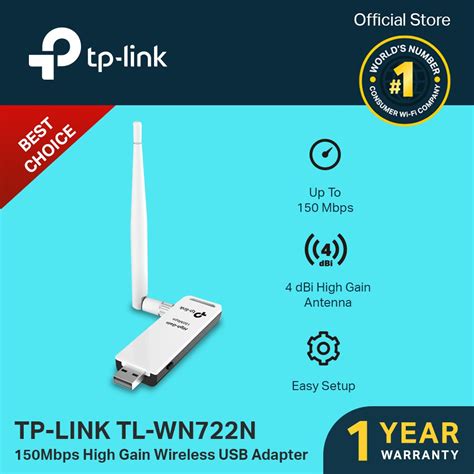 Tp Link Tl Wn722n 150mbps High Gain Wireless Usb Adapter Wifi