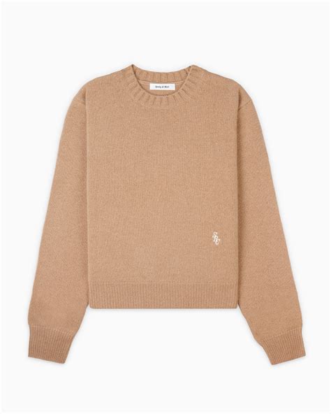 Cashmere Sweater Sporty And Rich Tops Crewnecks Beige