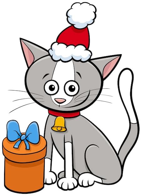 Premium Vector Cartoon Cat Animal Character With Bell And T On
