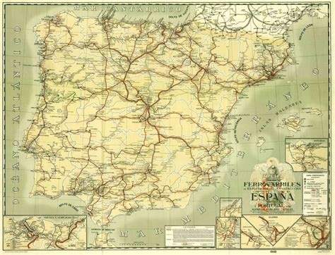 Ferrocarriles de España en 2020 Mapa de españa Cartografía Mapas