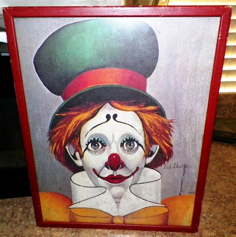 3 Hand Signed Red Skelton Clown Prints Antiques Board